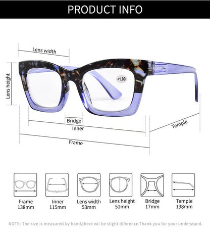 Decorative Anti Blue Light Glasses Set 4 Pairs Oprah Style Unisex
