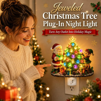 Decorative Jeweled Tree Plug-In Night Light for Focused Lighting