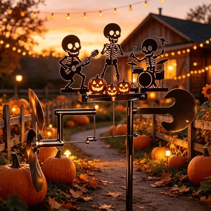 Purpose-Built Skeleton Metal Drummer Kinetic Wind