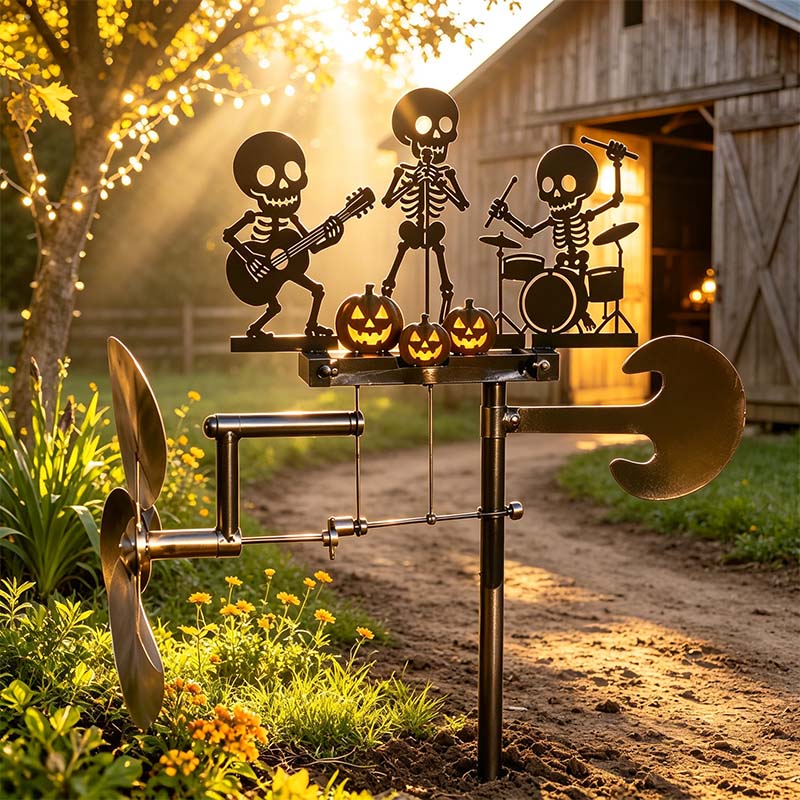 Purpose-Built Skeleton Metal Drummer Kinetic Wind