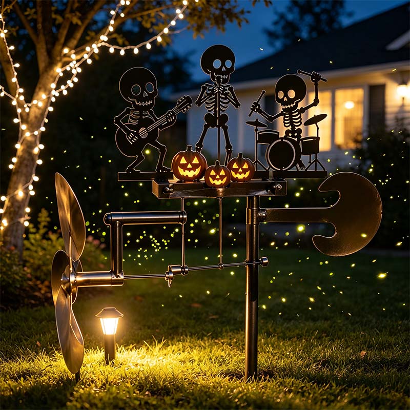 Purpose-Built Skeleton Metal Drummer Kinetic Wind