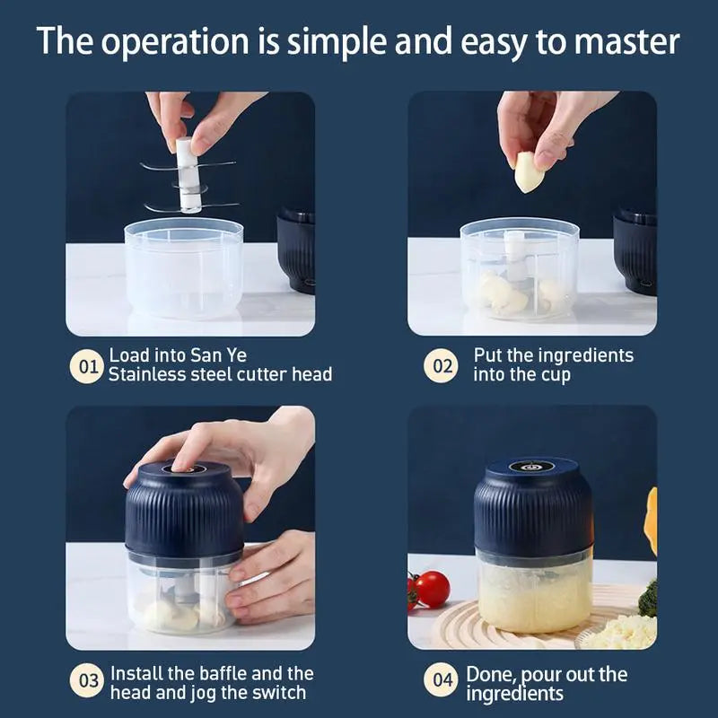 Easy-Use Cordless Mini Food – in Seconds for Daily Kitchen Tasks