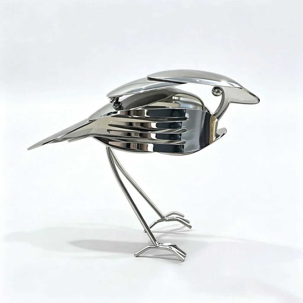 Hands-On Handcrafted Scrap Metal Robin – Art Decor for Creative Play