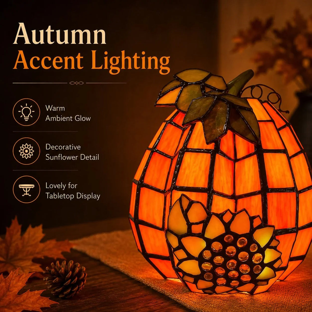 Decorative Light Up Night with Spooky Stained-Glass Style
