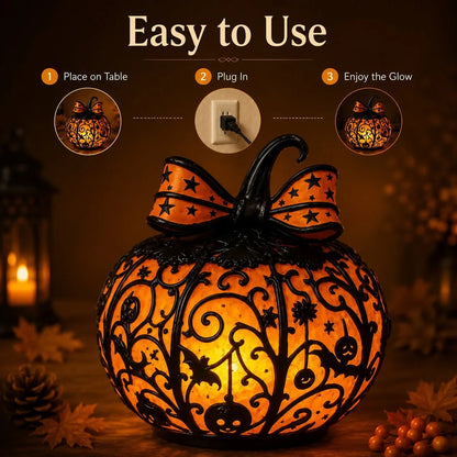 Decorative Light Up Night with Spooky Stained-Glass Style