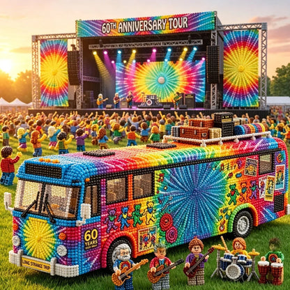 Hands-On Deadhead Tour Psychedelic Rainbow Bus DIY Bead Kit – 60th