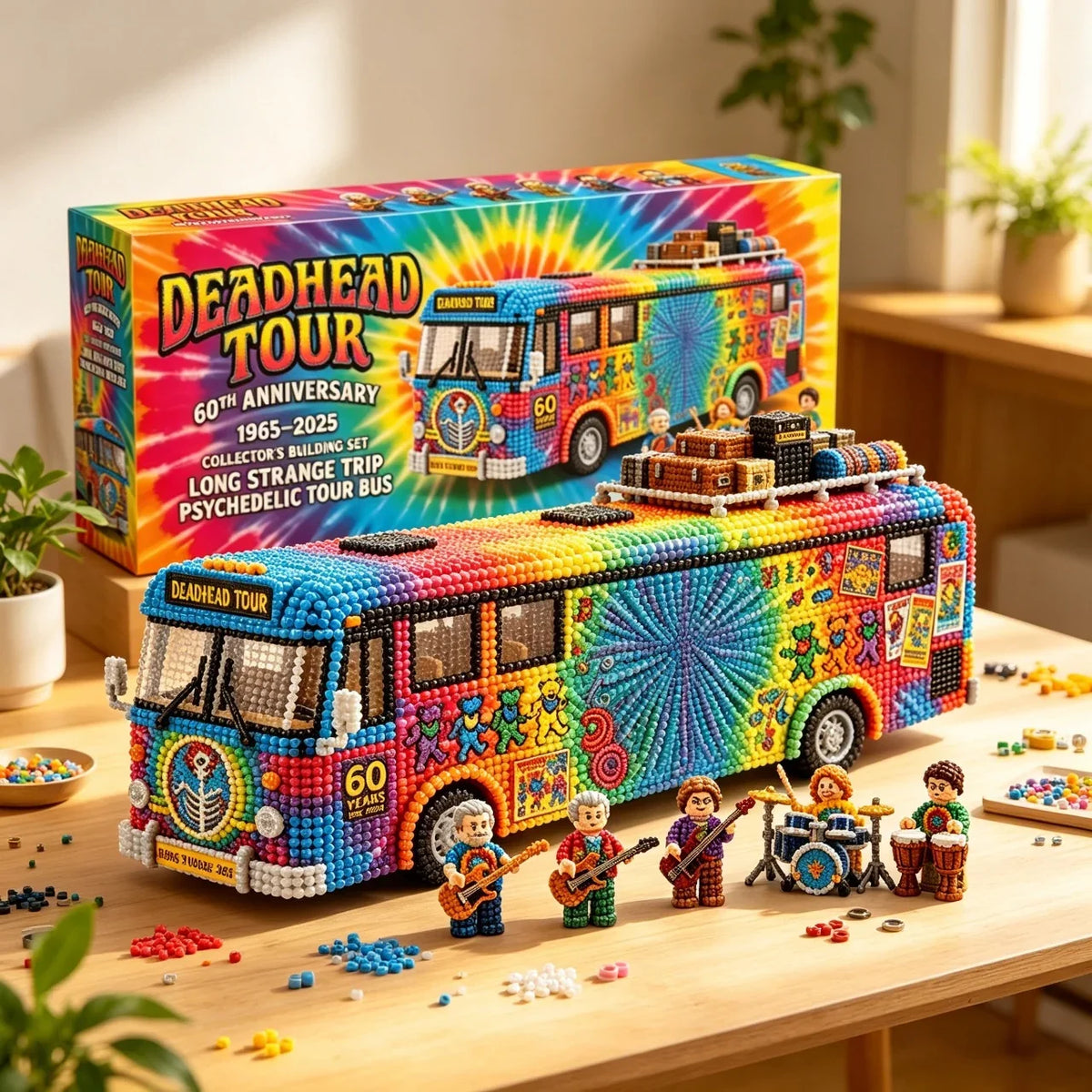 Hands-On Deadhead Tour Psychedelic Rainbow Bus DIY Bead Kit – 60th