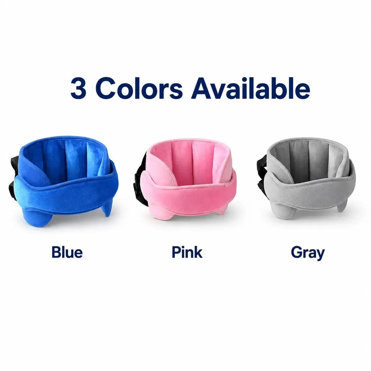 Adjustable Plush Car Seat Head Support Strap for Kids' Travel Naps