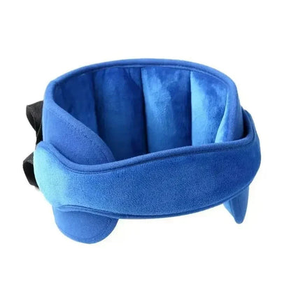 Adjustable Plush Car Seat Head Support Strap for Kids' Travel Naps