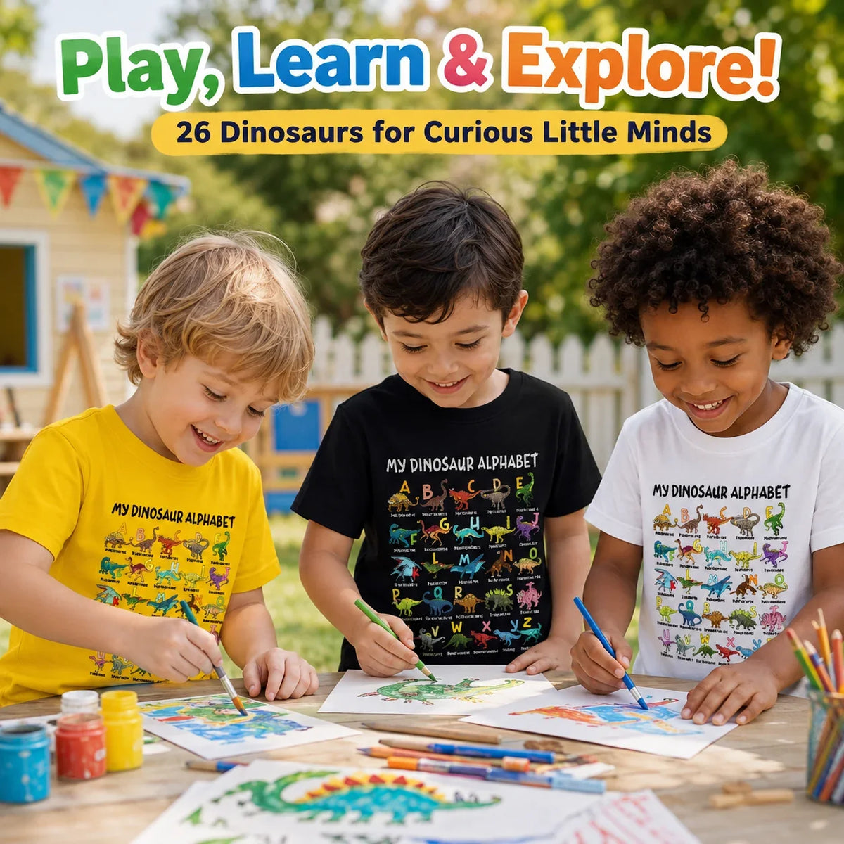 Purpose-Built Kids Dinosaur Alphabet Tee for Everyday Use