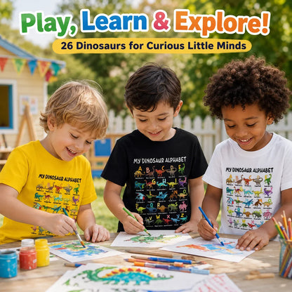 Purpose-Built Kids Dinosaur Alphabet Tee for Everyday Use