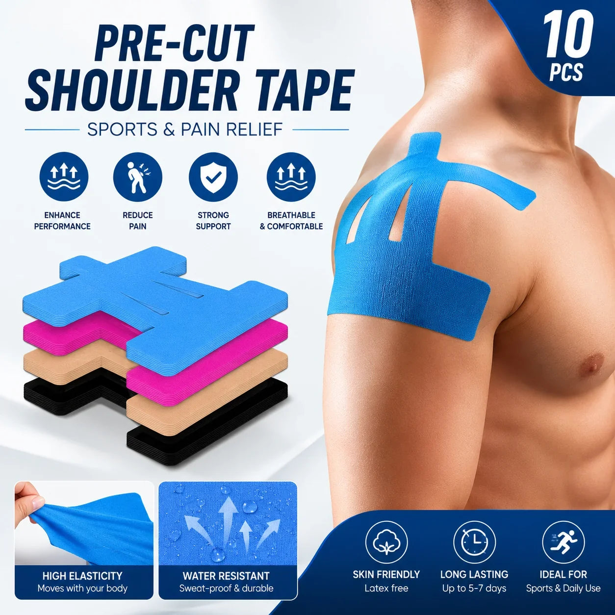 Purpose-Built Kinesiology Reduce Shoulder Pain & Knee