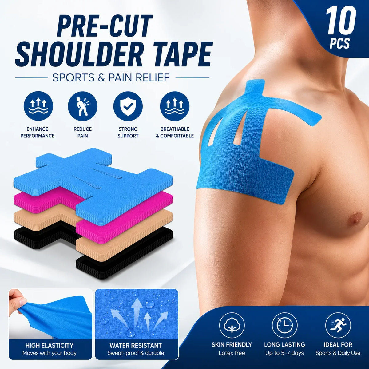 Purpose-Built Kinesiology Reduce Shoulder Pain & Knee
