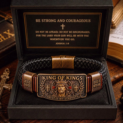 Distinctive King of Kings Faith Bracelet – Adjustable Christian