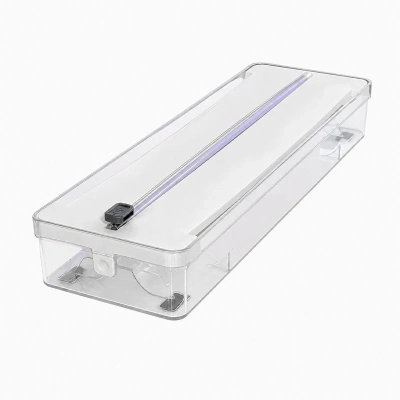 Wall-Mount Dispenser and Cutter for Foil and Kitchen Wrap