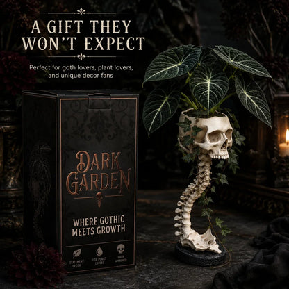 Purpose-Built Sculptured Skull Flowerpot for Everyday Use