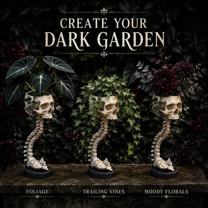 Purpose-Built Sculptured Skull Flowerpot for Everyday Use