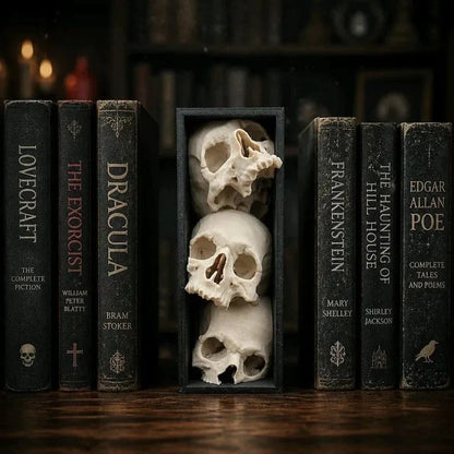 Purpose-Built Pile of Skulls Book nookTurn an Empty Shelf Into a Dark