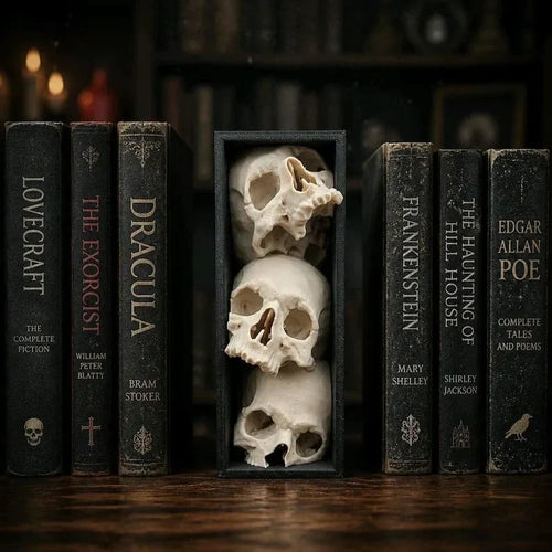 Purpose-Built Pile of Skulls Book nookTurn an Empty Shelf Into a Dark