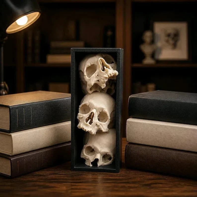 Purpose-Built Pile of Skulls Book nookTurn an Empty Shelf Into a Dark