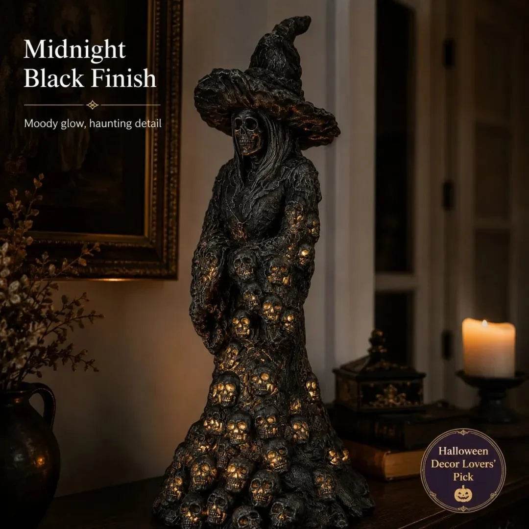 Skeleton Witch Hanging Ornament for Spooky Halloween Home Decor