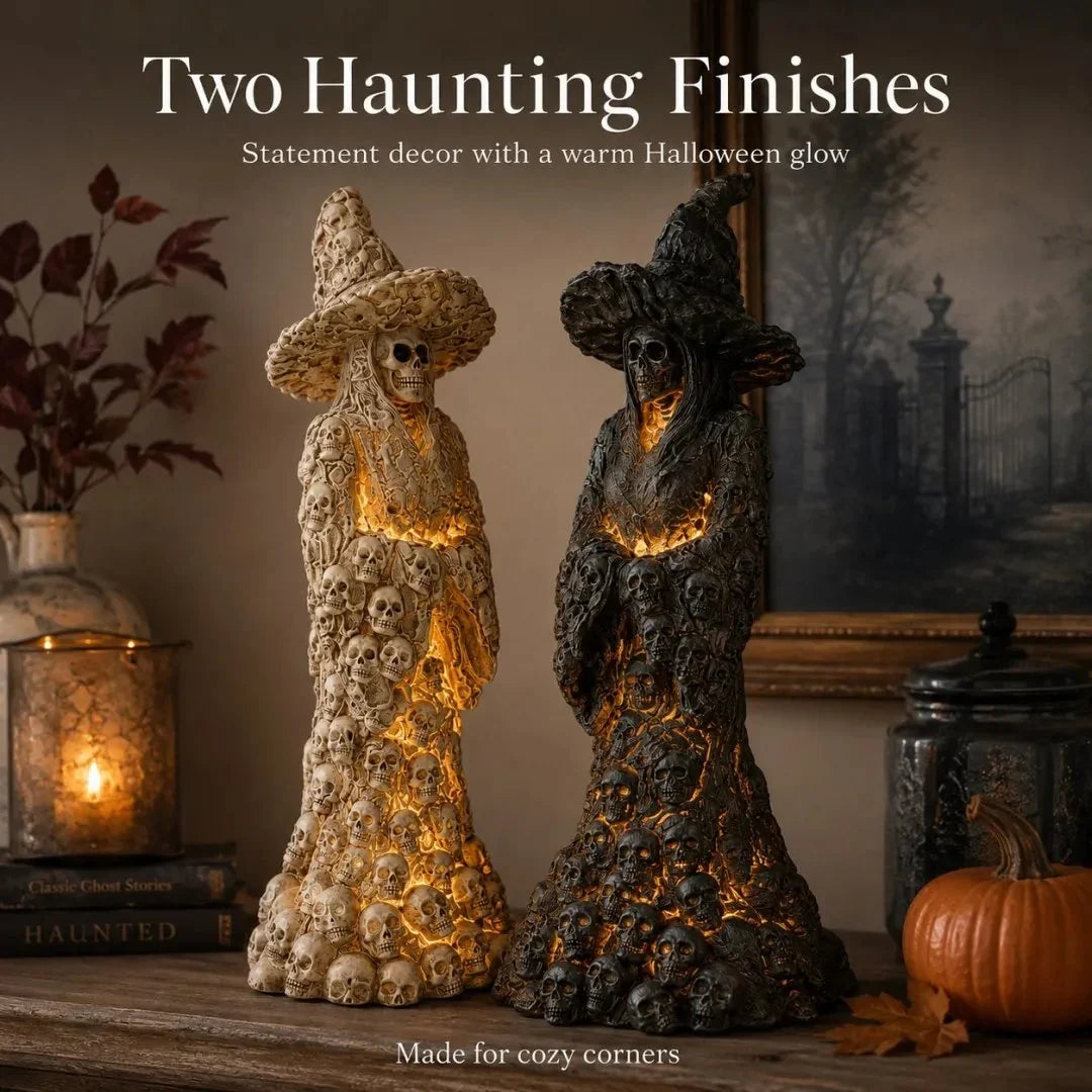 Skeleton Witch Hanging Ornament for Spooky Halloween Home Decor