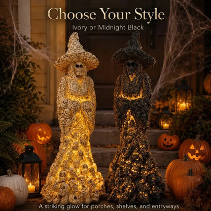 Skeleton Witch Hanging Ornament for Spooky Halloween Home Decor
