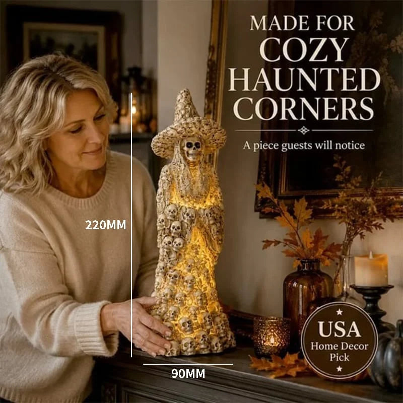 Skeleton Witch Hanging Ornament for Spooky Halloween Home Decor
