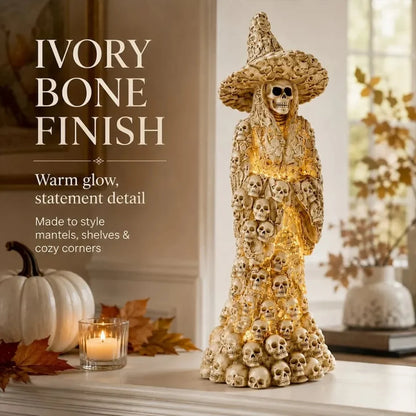 Skeleton Witch Hanging Ornament for Spooky Halloween Home Decor