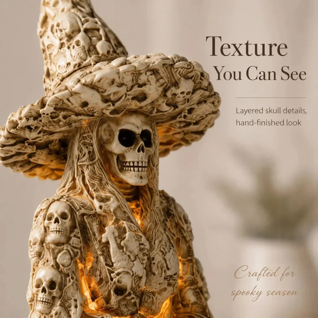Skeleton Witch Hanging Ornament for Spooky Halloween Home Decor