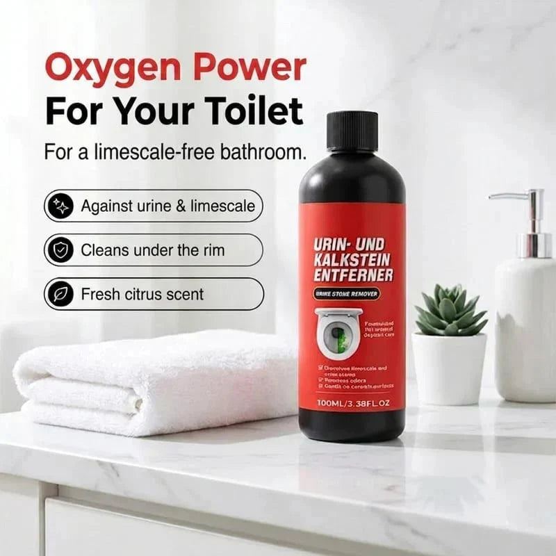 Easy-Care Heavy-Duty Toilet Cleaner Melts Away Years of Urine Scale &