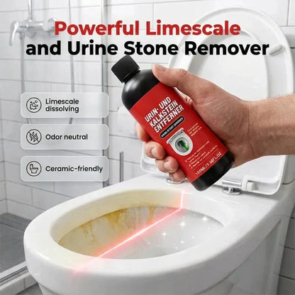 Easy-Care Heavy-Duty Toilet Cleaner Melts Away Years of Urine Scale &