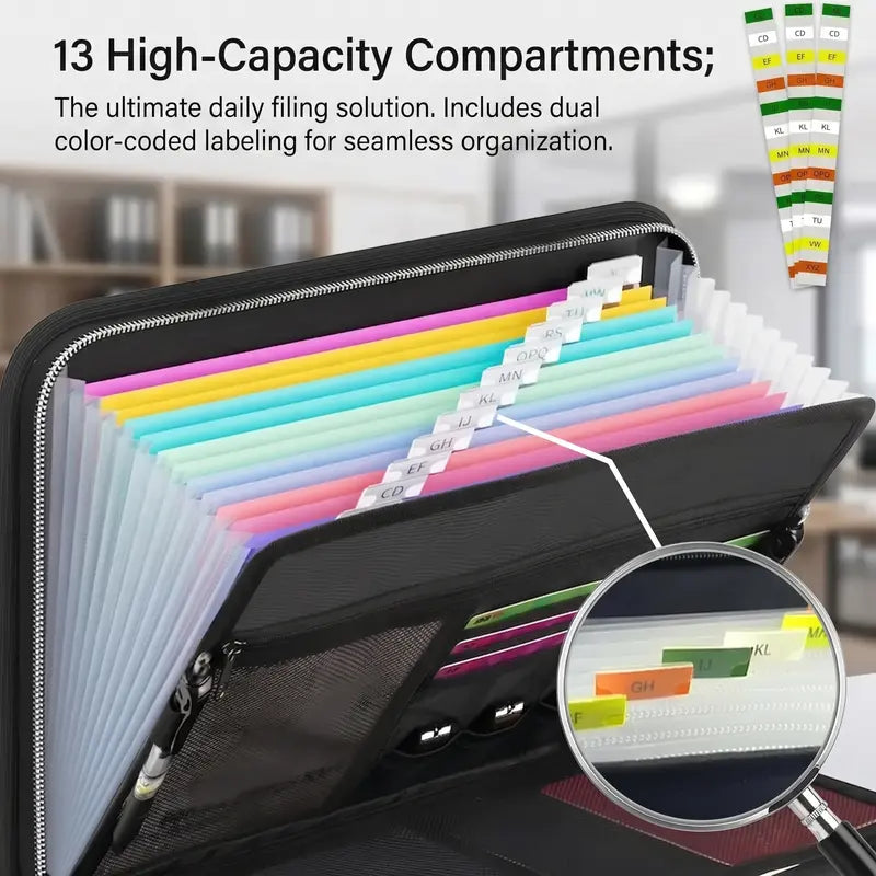 Distinctive Fire-Resistant Document Organizer Bag – Large Capacity A4