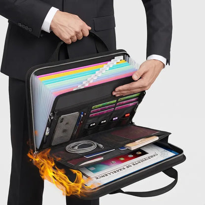 Distinctive Fire-Resistant Document Organizer Bag – Large Capacity A4