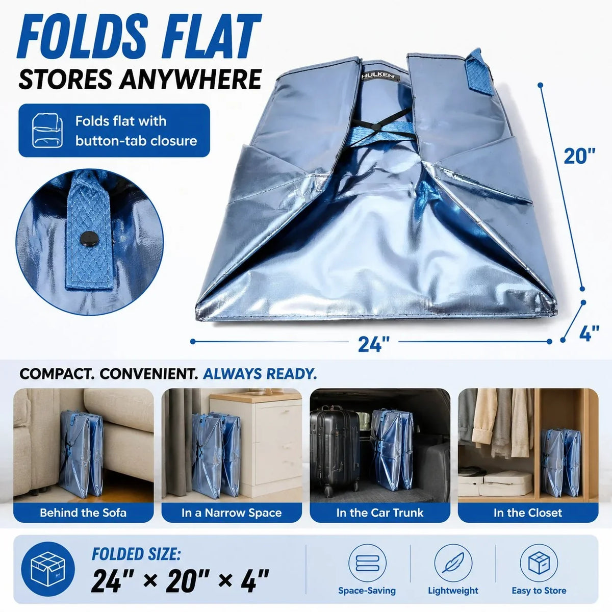 Space-Saving 1 BestsellingLarge Rolling Tote Bag with Tonal