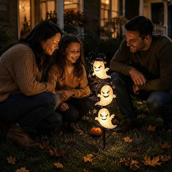 Outdoor Solar Little Ghost Garden Stake Light for Garden Display