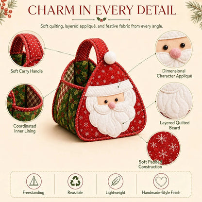 Quilted Character Carry Basket for Handmade Storage
