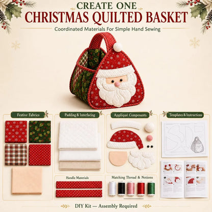 Quilted Character Carry Basket for Handmade Storage