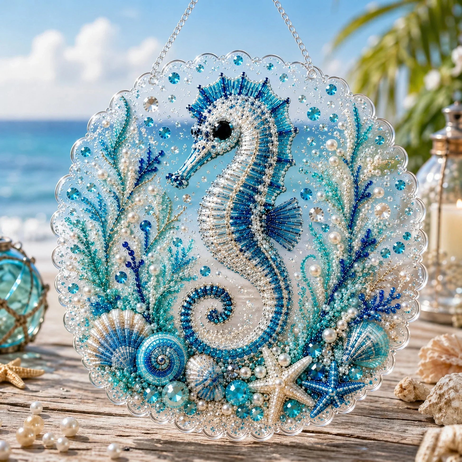 Hands-On Ocean Pearl Art DIY Hanging Ornament Kit for Creative Play