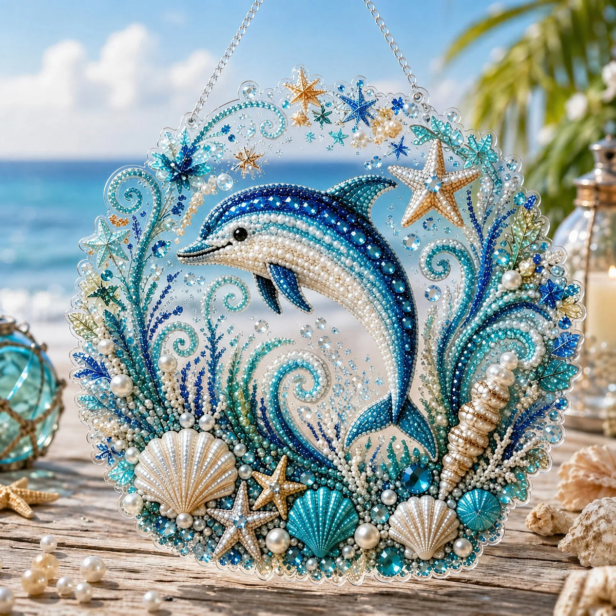 Hands-On Ocean Pearl Art DIY Hanging Ornament Kit for Creative Play