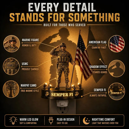 Convenient U.S. Marine Corps Semper – Night Light for Everyday Setup