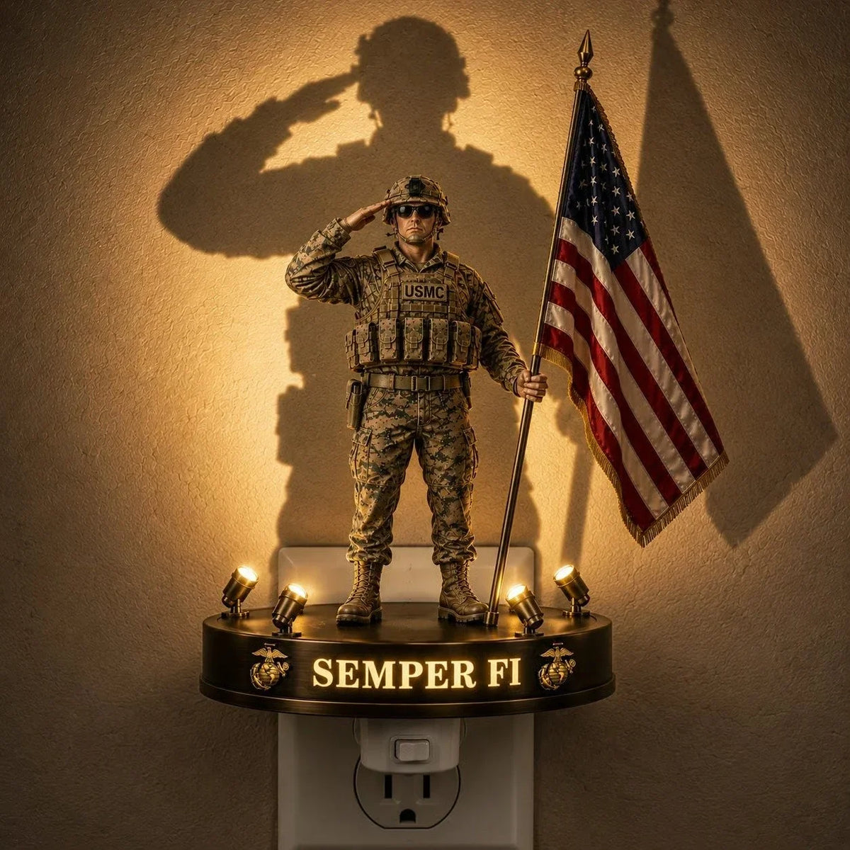 Convenient U.S. Marine Corps Semper – Night Light for Everyday Setup