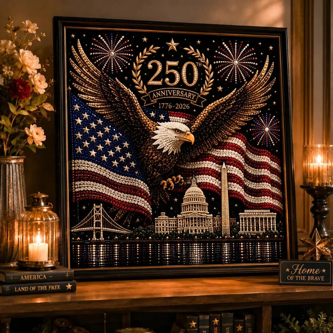 Hands-On Anniversary Pearl Art Kit – Stars & Stripes Skyline - This
