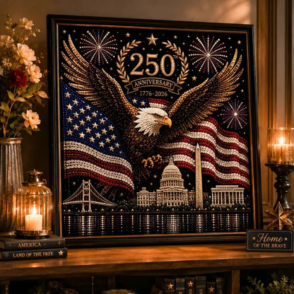 Hands-On Anniversary Pearl Art Kit – Stars & Stripes Skyline - This