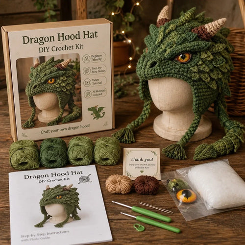 Hands-On Fantasy Hood Hat DIY Crochet Kit – Create Your Own Magical