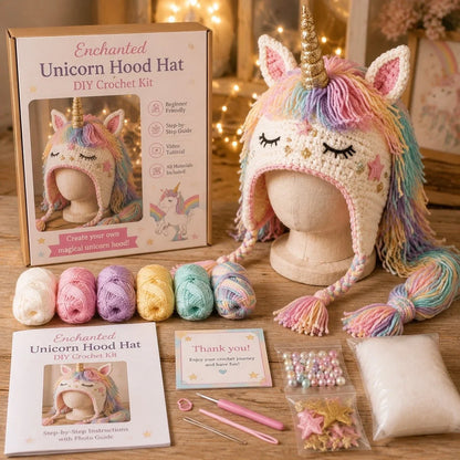Hands-On Fantasy Hood Hat DIY Crochet Kit – Create Your Own Magical