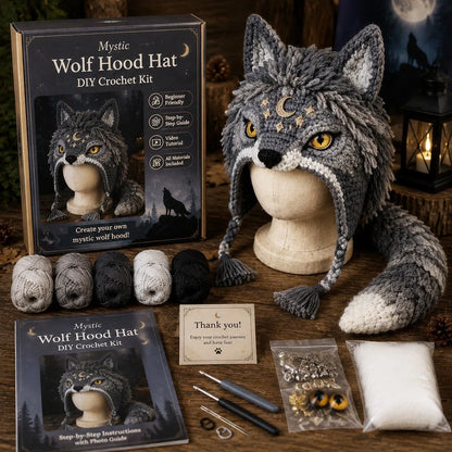 Hands-On Fantasy Hood Hat DIY Crochet Kit – Create Your Own Magical