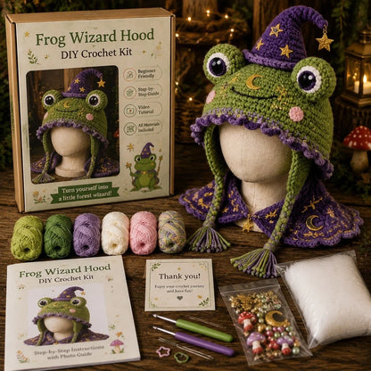 Hands-On Fantasy Hood Hat DIY Crochet Kit – Create Your Own Magical