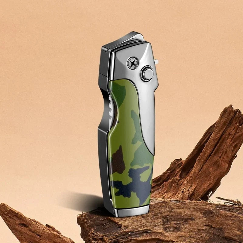Folding Tactical Knife with Integrated Lighter