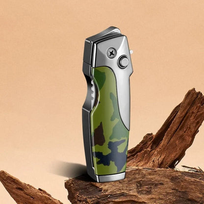 Folding Tactical Knife with Integrated Lighter
